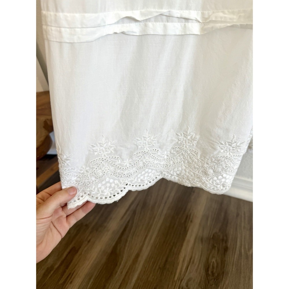 Reformation Aura Maxi Skirt Sz S White Eyelet Lace Trim Prairie Coastal Cowgirl - Picture 6 of 12